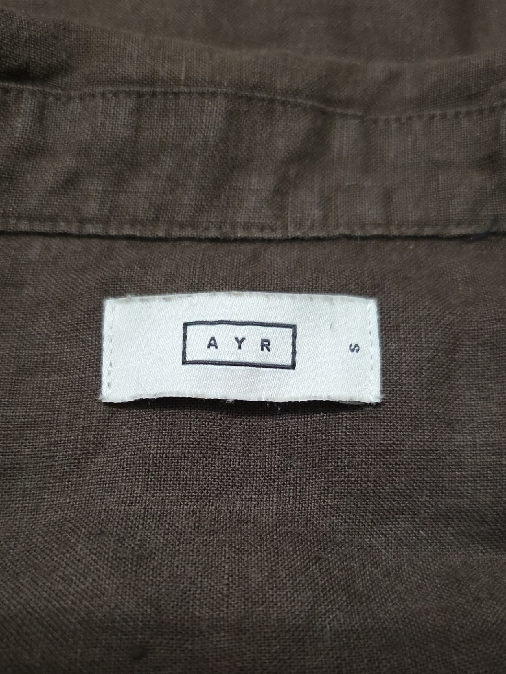Ayr The Pool Boy Linen Top In Sicilian Umber Size Small View 5